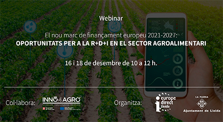 Webinar: Oportunitats per a la R+D+I en el sector agroalimentari